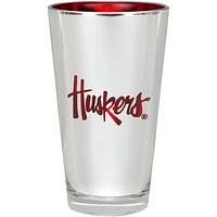 Nebraska Huskers 16oz. Electroplated Pint Glass