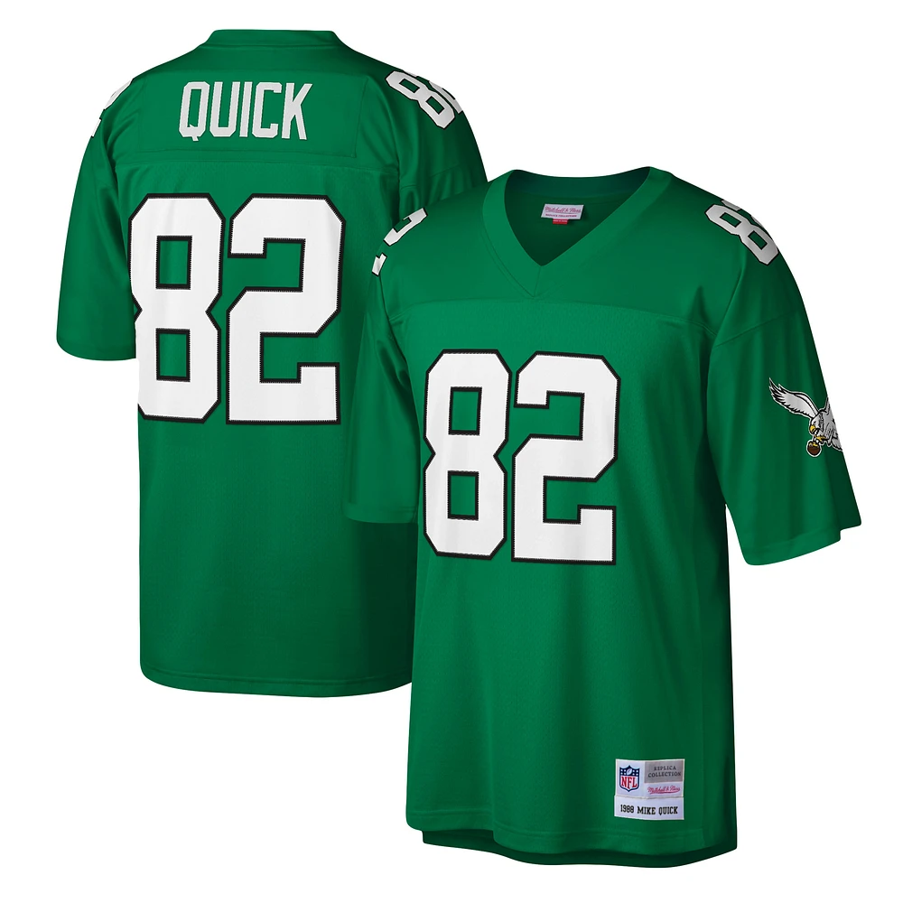 Men's Mitchell & Ness Mike Quick Kelly Green Philadelphia Eagles Legacy Replica Jersey