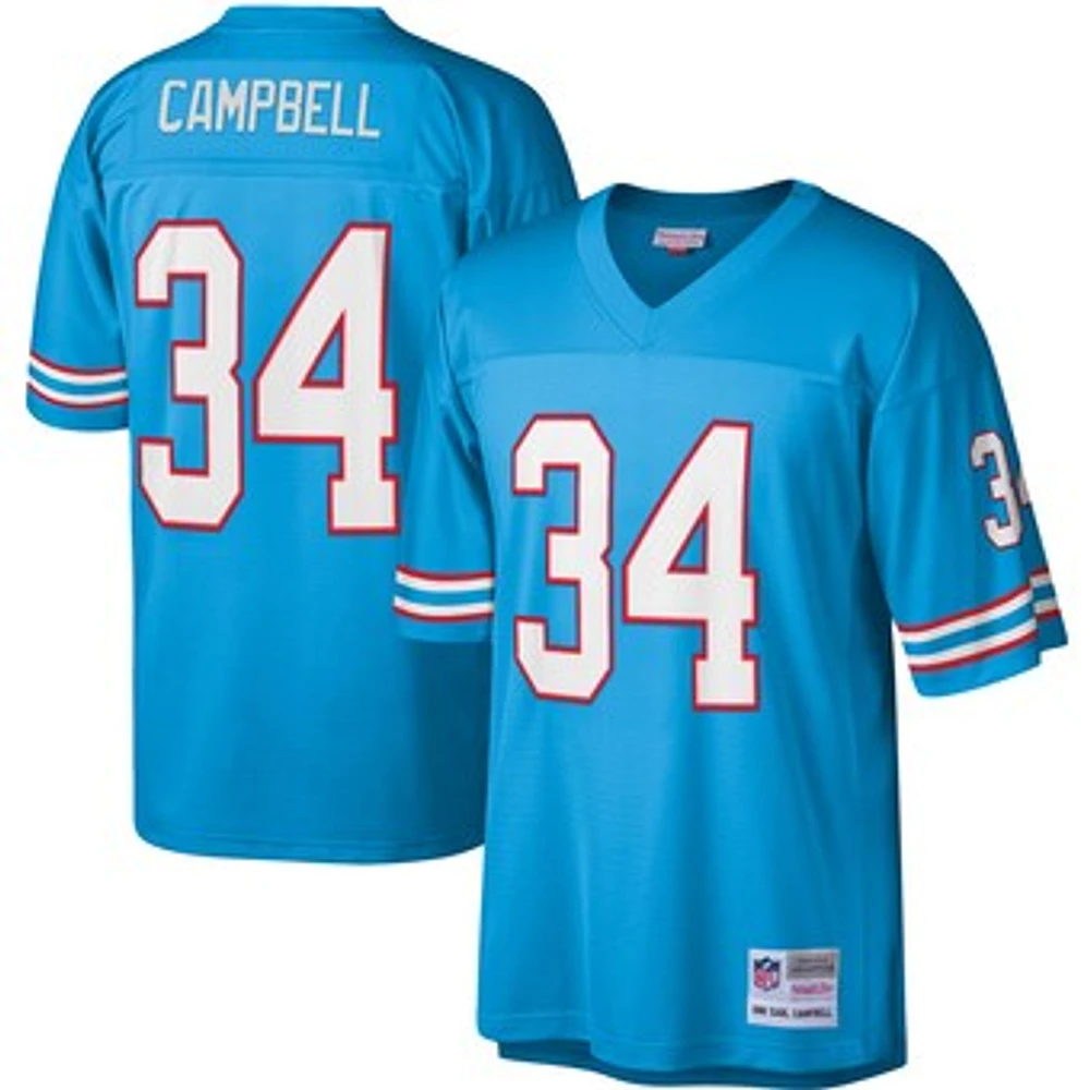 Men's Mitchell & Ness Earl Campbell Light Blue Houston Oilers Legacy Replica Jersey