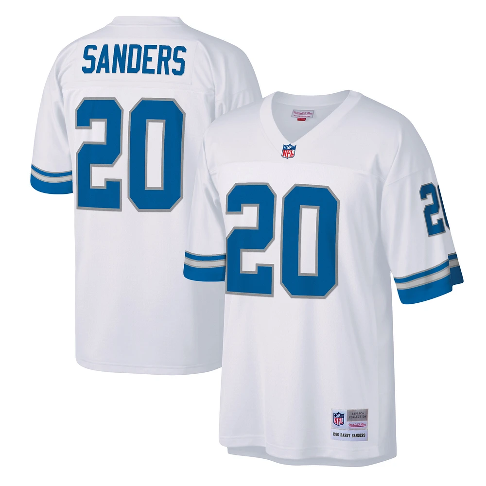 Men's Mitchell & Ness Barry Sanders White Detroit Lions Legacy Replica Jersey