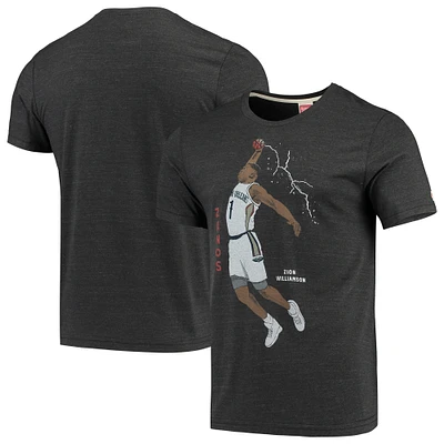 Men's Zion Williamson Charcoal New Orleans Pelicans Player Graphic Tri-Blend T-Shirt