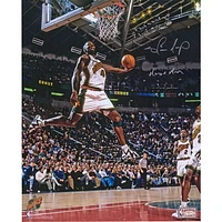 Shawn Kemp Seattle Supersonics Autographed 16" x 20" Windmill Dunk Photograph with "Reign Man" Inscription
