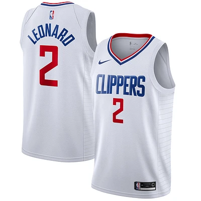 Men's Nike Kawhi Leonard White LA Clippers 2019/2020 Swingman Jersey - Association Edition