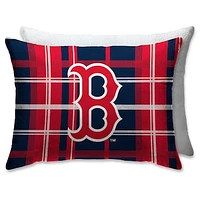Boston Red Sox Plaid Plush Sherpa Bed Pillow
