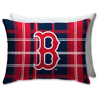 Boston Red Sox Plaid Plush Sherpa Bed Pillow