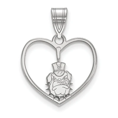 Women's Citadel Bulldogs Sterling Silver Logo Heart Pendant