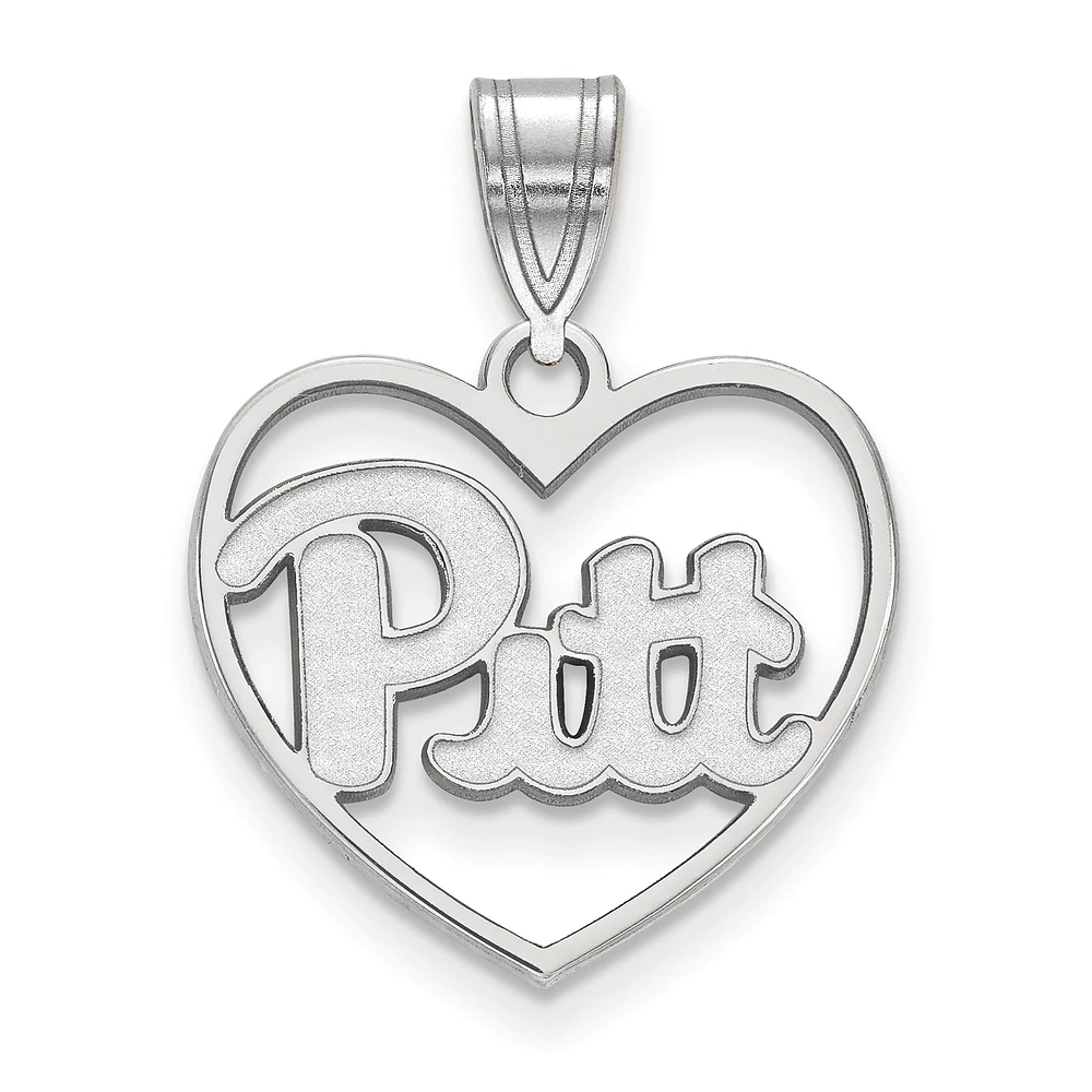 Women's Pitt Panthers Sterling Silver Logo Heart Pendant