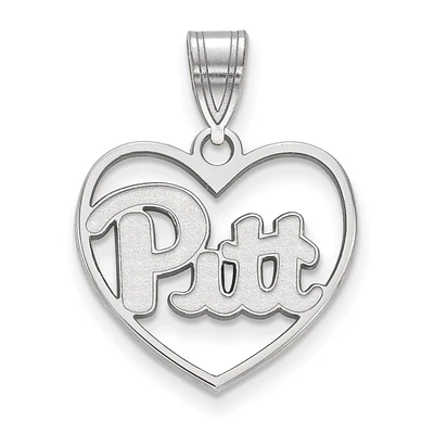 Women's Pitt Panthers Sterling Silver Logo Heart Pendant