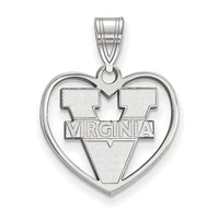 Women's Virginia Cavaliers Sterling Silver Wordmark Logo Heart Pendant