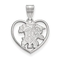 Women's Kentucky Wildcats Sterling Silver Mascot Heart Pendant