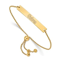 Women's Florida Gators Sterling Silver Gold-Plated Adjustable Bar Bracelet