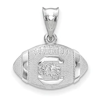 Women's South Carolina Gamecocks Sterling Silver 3D Football Logo Pendant
