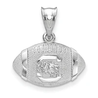 Women's South Carolina Gamecocks Sterling Silver 3D Football Logo Pendant