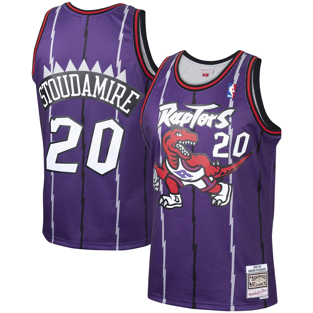 Men's Mitchell & Ness Damon Stoudamire Purple Toronto Raptors 1995/96 Hardwood Classics Swingman Jersey