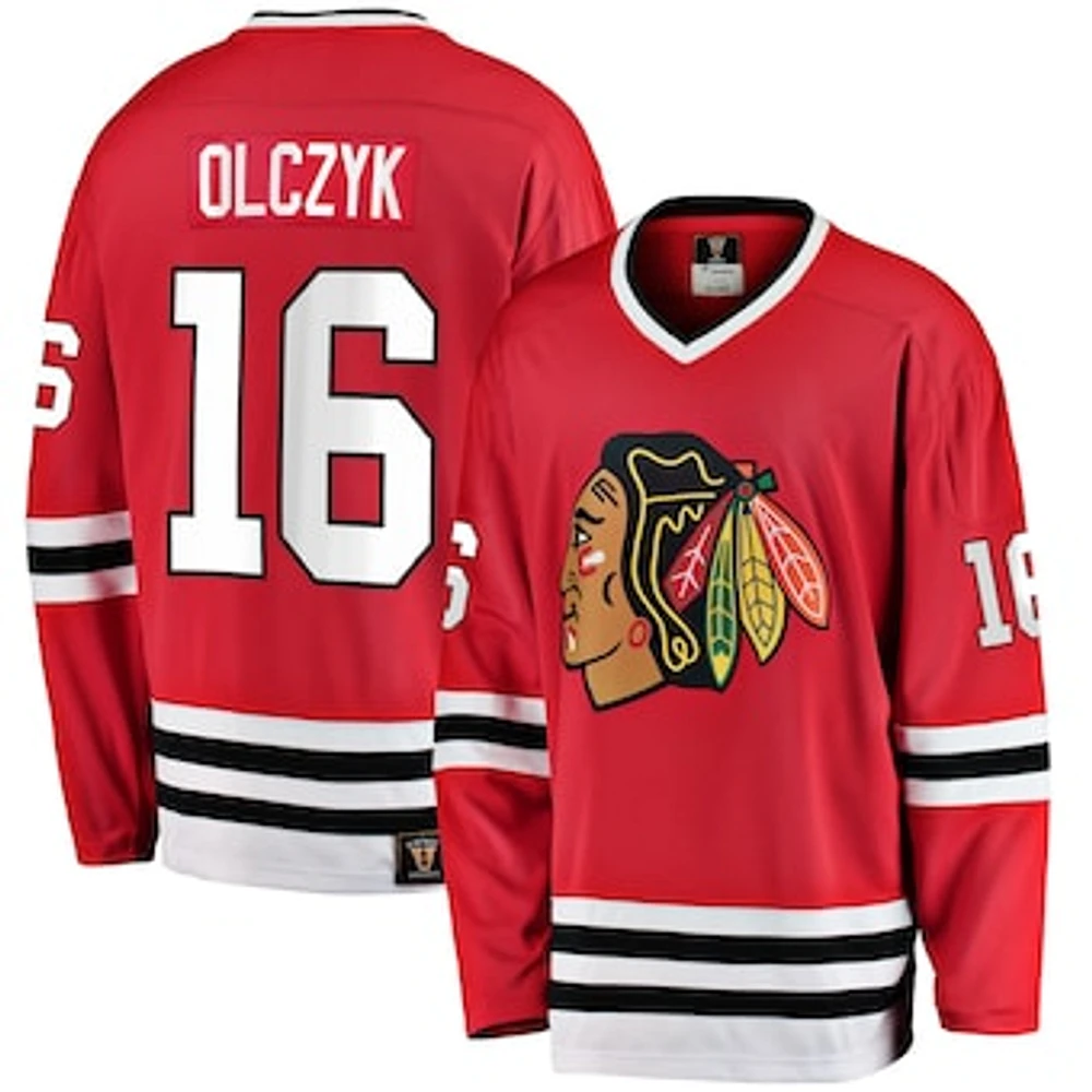 Men's Fanatics Eddie Olczyk Red Chicago Blackhawks Premier Breakaway Retired Player Jersey