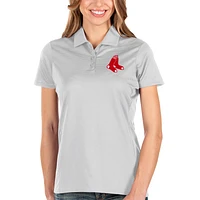 Women's Antigua White Boston Red Sox Balance Polo