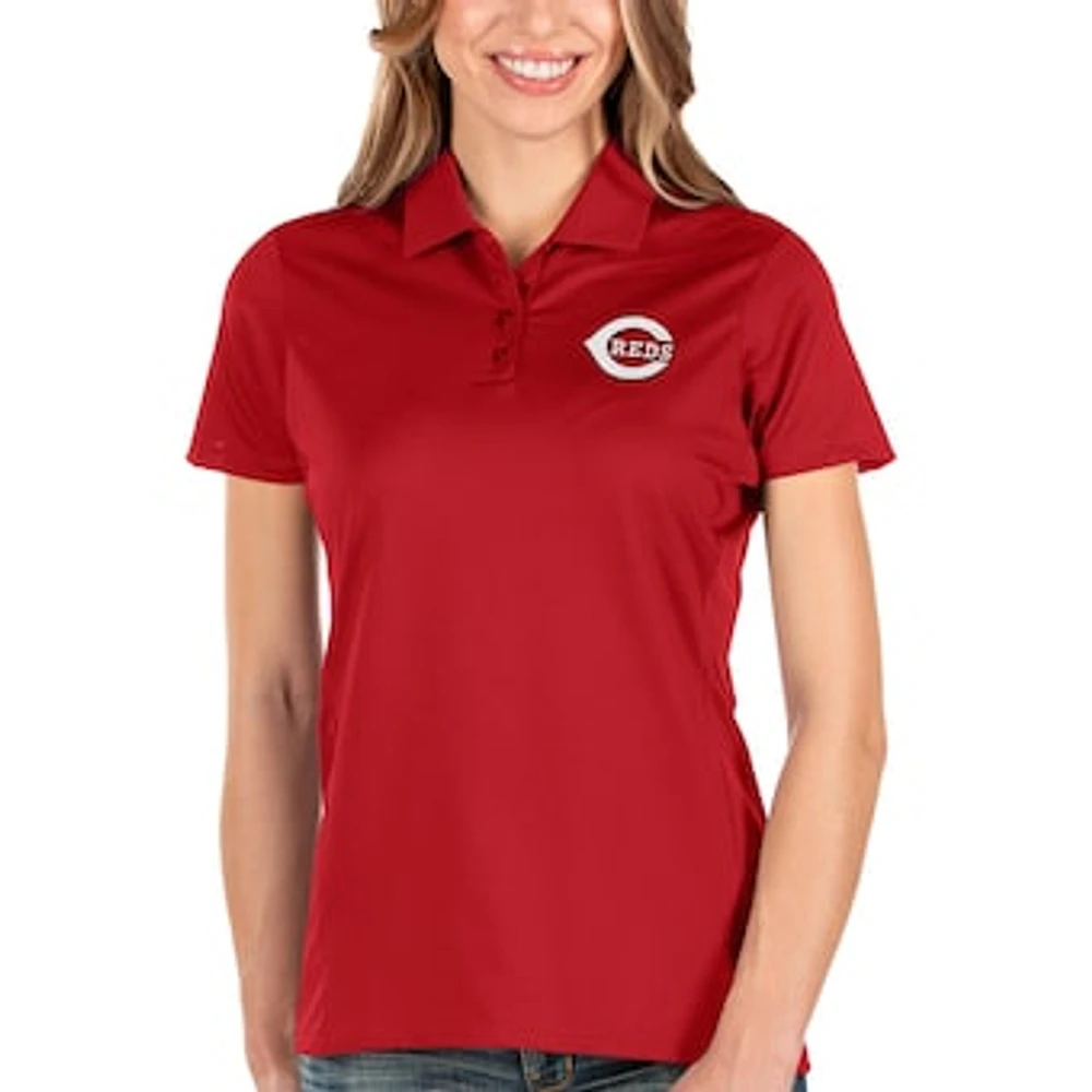 Women's Antigua Red Cincinnati Reds Balance Polo