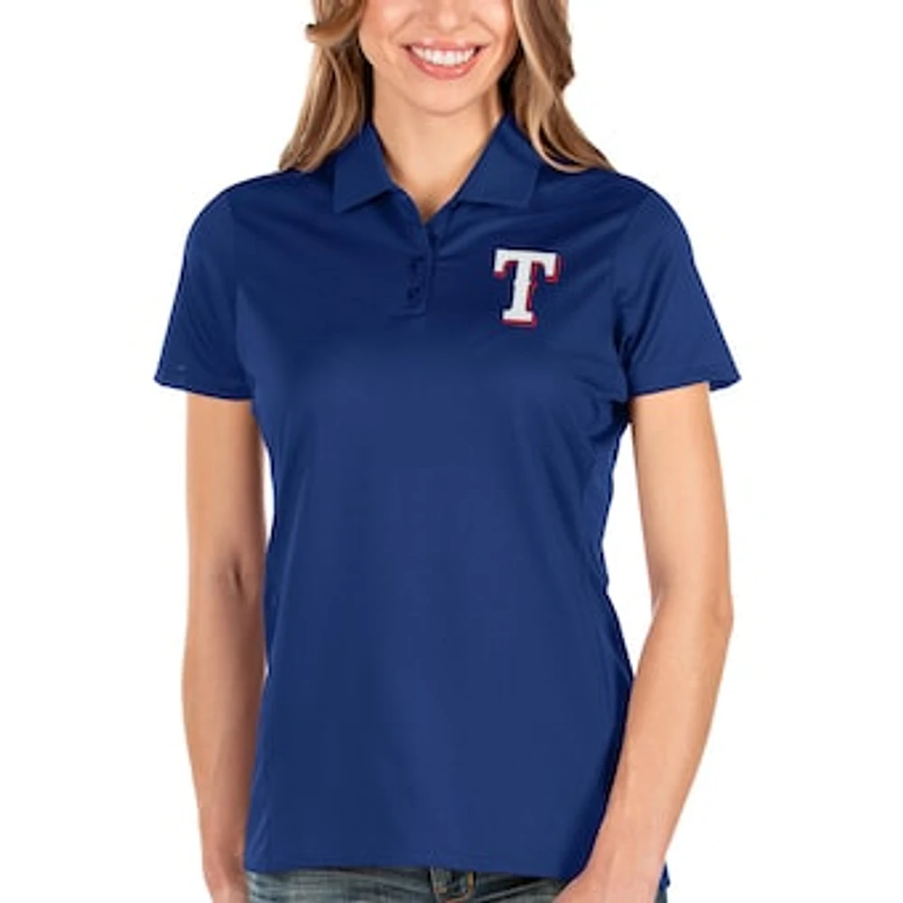 Women's Antigua Royal Texas Rangers Balance Polo