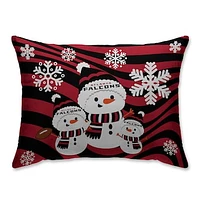 Atlanta Falcons 20'' x 26'' Holiday Team Snowman Bed Pillow