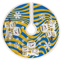 Los Angeles Chargers Snowman Sherpa Christmas Tree Skirt