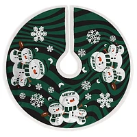 New York Jets Snowman Sherpa Christmas Tree Skirt