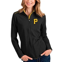 Women's Antigua Black Pittsburgh Pirates Glacier Full-Zip Jacket