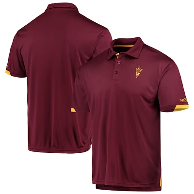 Men's Colosseum Maroon Arizona State Sun Devils Santry Lightweight Polo