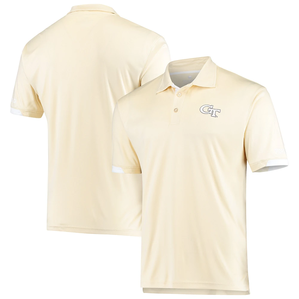 Men's Colosseum Gold Georgia Tech Yellow Jackets Santry Lightweight Polo