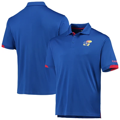 Men's Colosseum Royal Kansas Jayhawks Santry Lightweight Polo