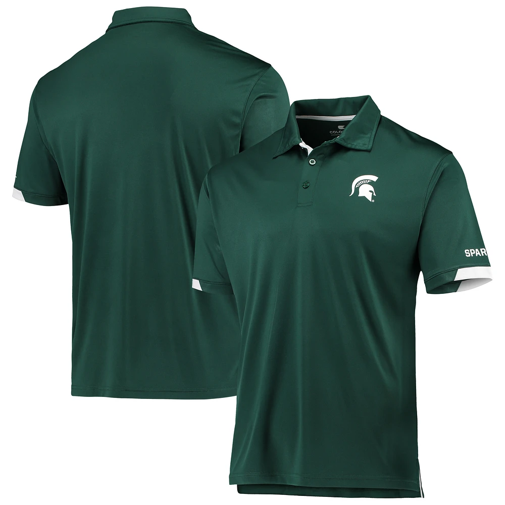 Men's Colosseum Green Michigan State Spartans Santry Lightweight Polo