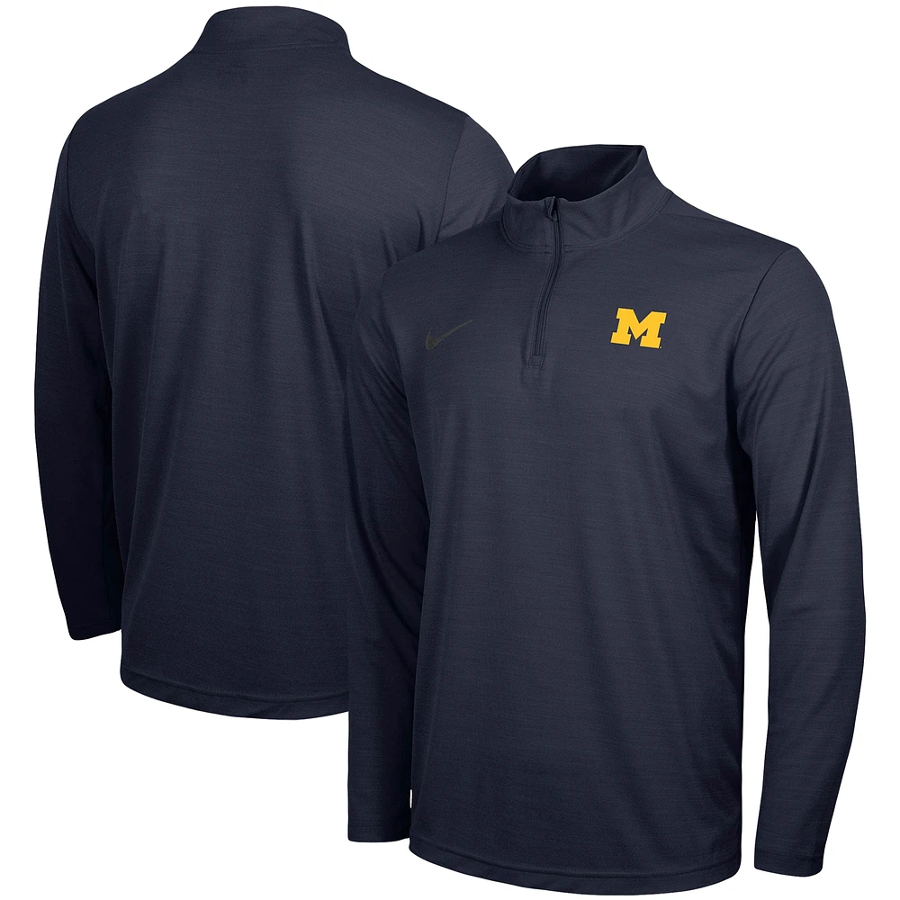 Men's Nike Navy Michigan Wolverines Intensity Quarter-Zip Performance Jacket