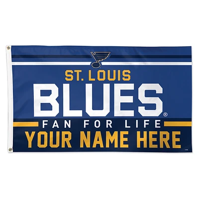 WinCraft St. Louis Blues 3' x 5' One-Sided Deluxe Personalized Flag