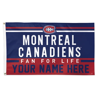 WinCraft Montreal Canadiens 3' x 5' One-Sided Deluxe Personalized Flag