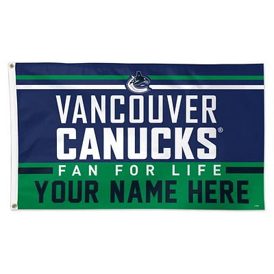 WinCraft Vancouver Canucks 3' x 5' One-Sided Deluxe Personalized Flag