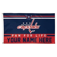 WinCraft Washington Capitals 3' x 5' One-Sided Deluxe Personalized Flag