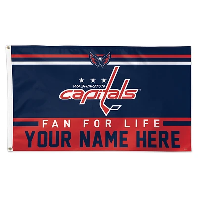 WinCraft Washington Capitals 3' x 5' One-Sided Deluxe Personalized Flag