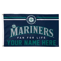 WinCraft Seattle Mariners 3' x 5' One-Sided Deluxe Personalized Flag