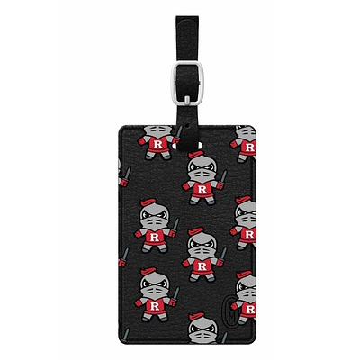 Black Rutgers Scarlet Knights Mascot Tokyodachi Luggage Tag