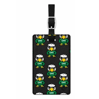 Black North Texas Mean Green Mascot Tokyodachi Luggage Tag