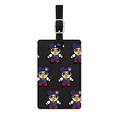 Black Pennsylvania Quakers Mascot Tokyodachi Luggage Tag