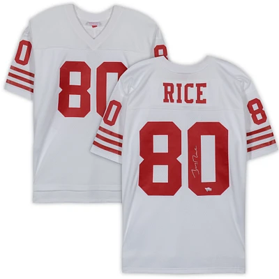 Jerry Rice San Francisco 49ers Autographed Mitchell & Ness White Replica Jersey