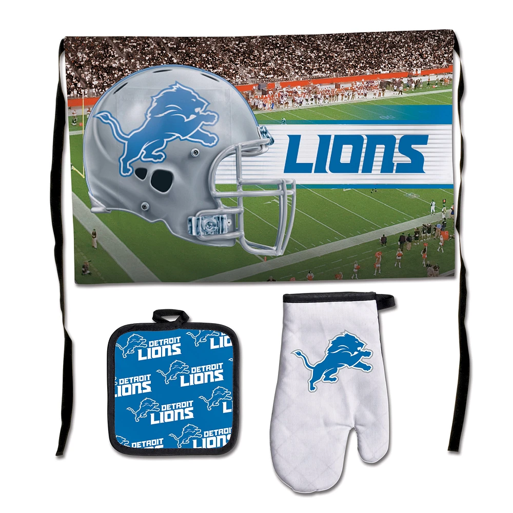 WinCraft Detroit Lions 3-Piece Barbecue Set