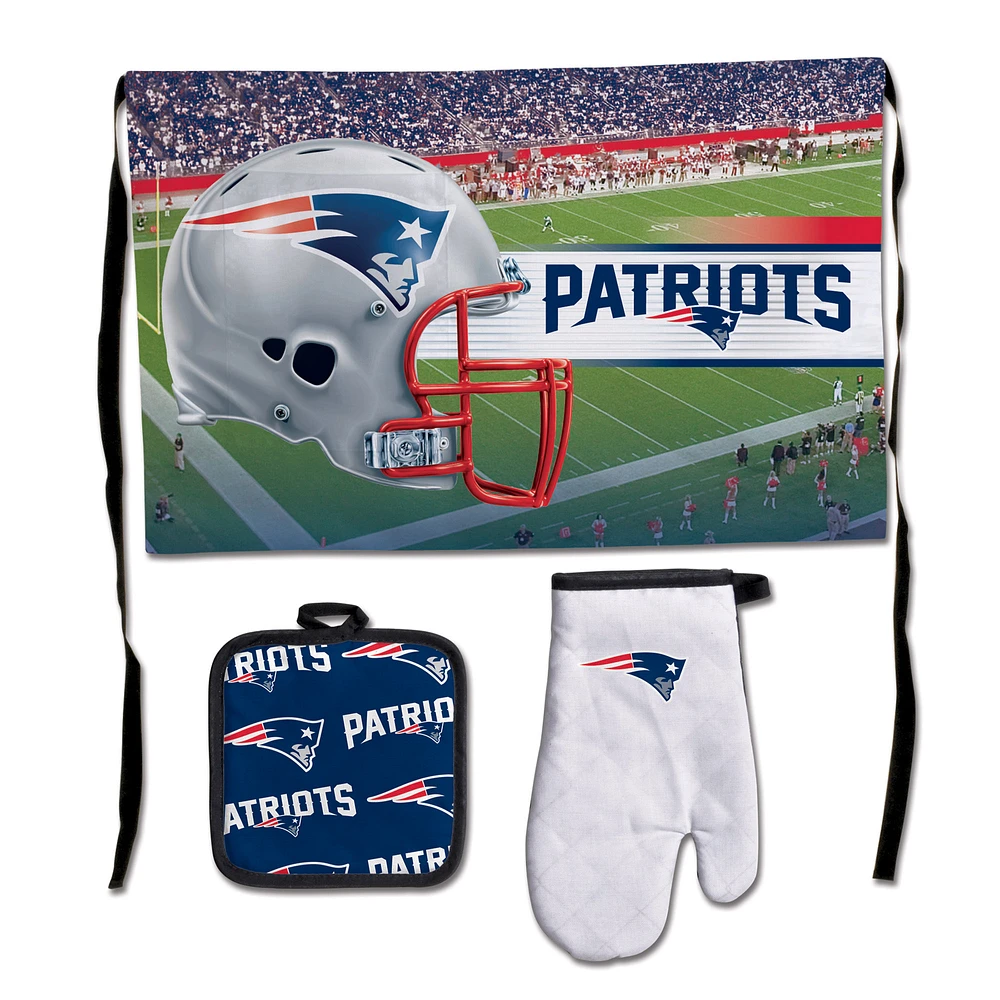 WinCraft New England Patriots 3-Piece Barbecue Set