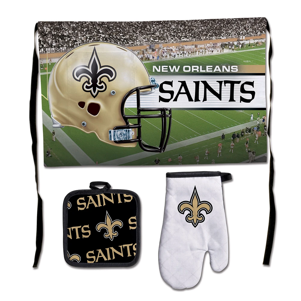 WinCraft New Orleans Saints 3-Piece Barbecue Set