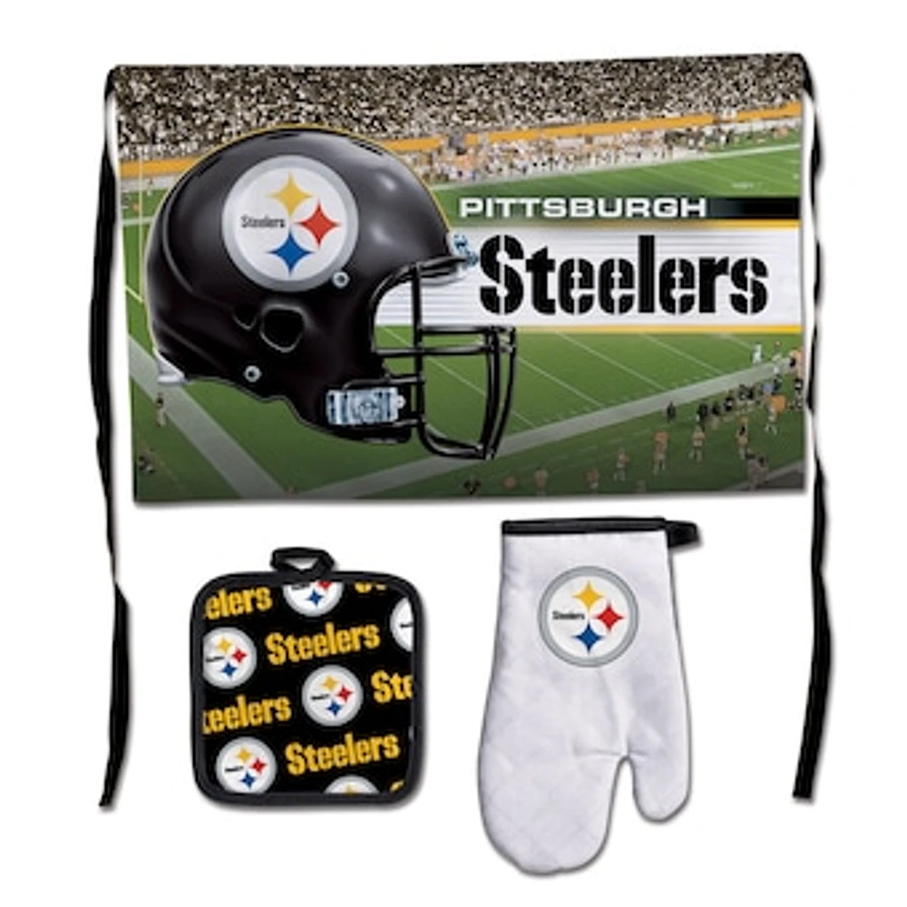 WinCraft Pittsburgh Steelers 3-Piece Barbecue Set