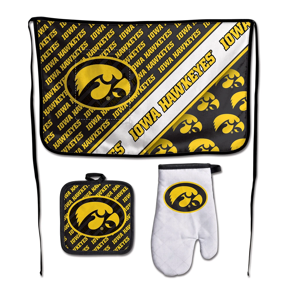 WinCraft Iowa Hawkeyes 3-Piece Barbecue Set