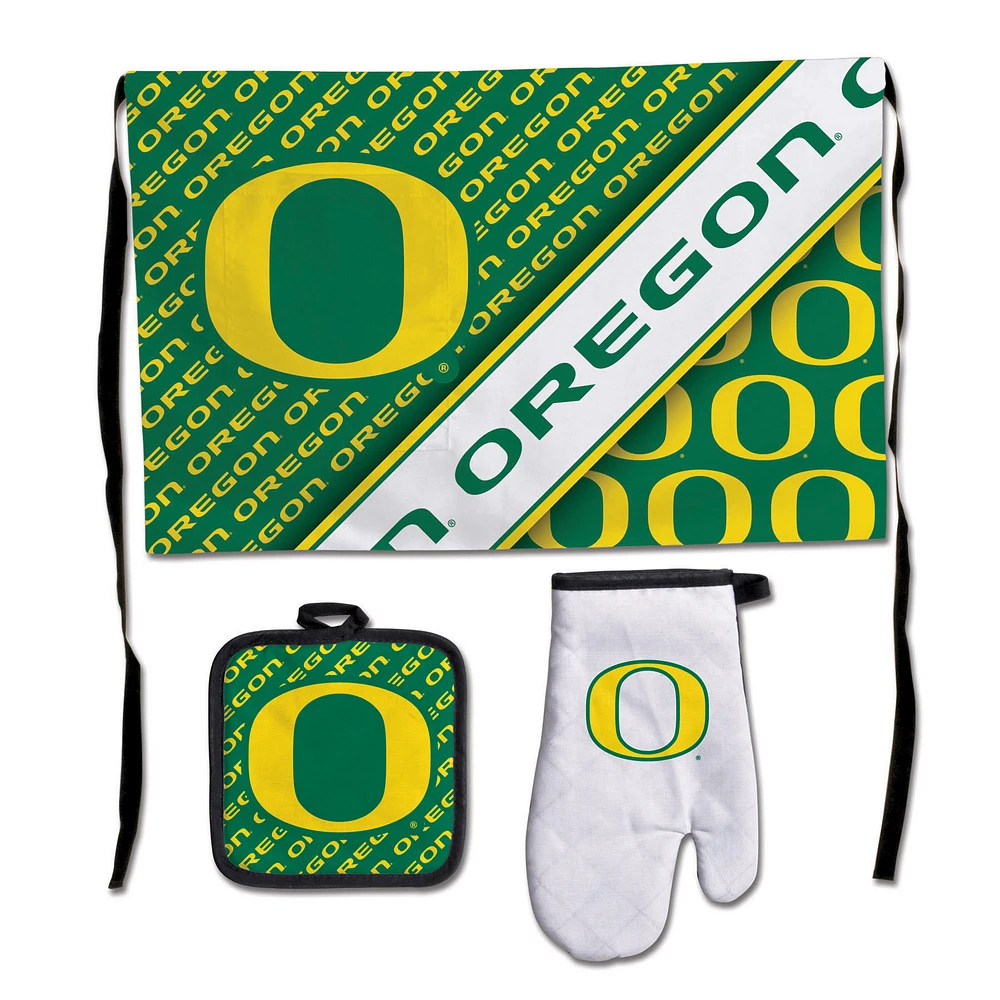 WinCraft Oregon Ducks 3-Piece Barbecue Set