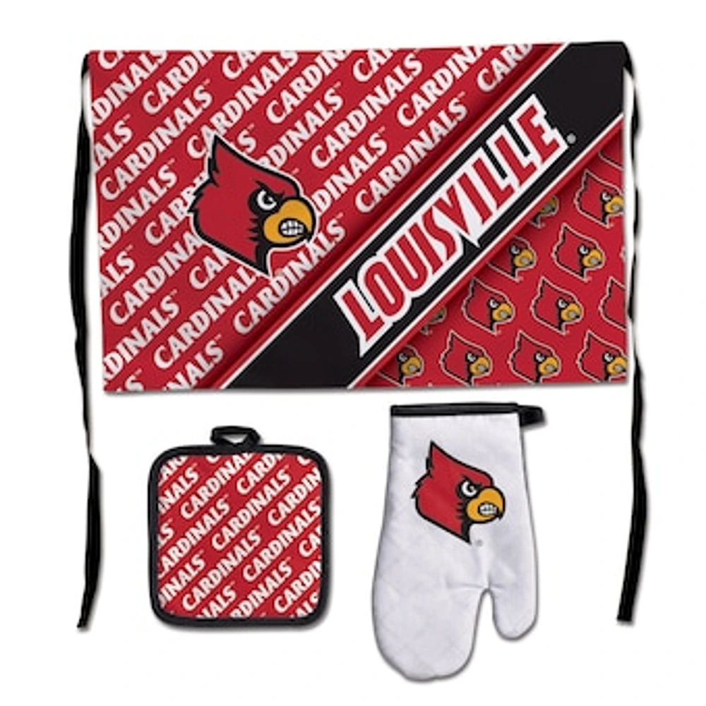 WinCraft Louisville Cardinals 3-Piece Barbecue Set