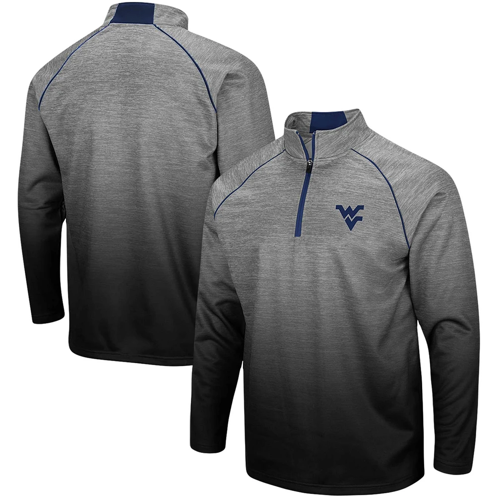 Men's Colosseum Heathered Gray West Virginia Mountaineers Sitwell Sublimated Quarter-Zip Pullover Jacket