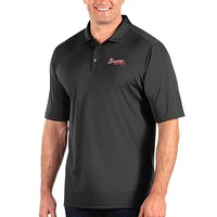 Men's Antigua Gray Atlanta Braves Big & Tall Tribute Polo